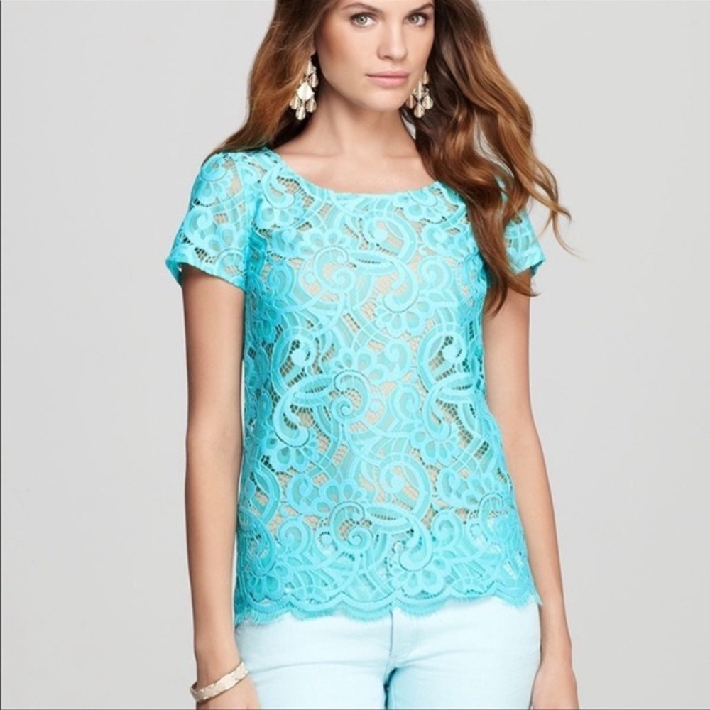 Lilly Pulitzer Eyelet Lace Top XS